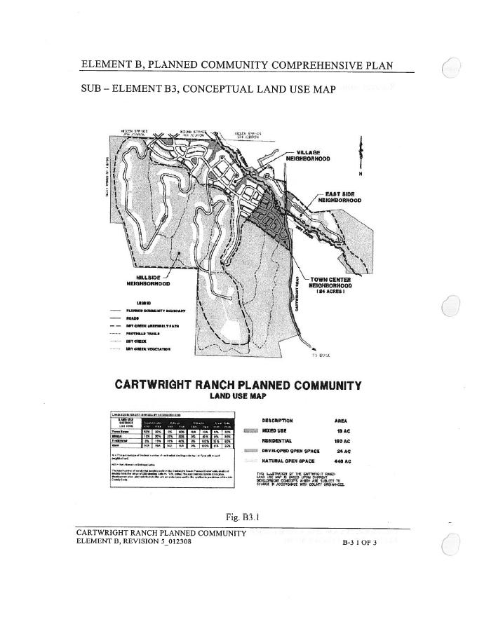 Ada County Cartwright Ranch conceptual land use map showing the planned community boundary and neighborhoods